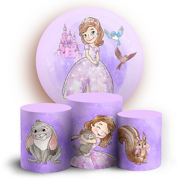 KIT Redondo e Trio - Princesa Sofia - Sublimado 3D