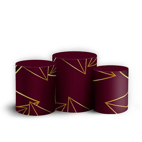 Capas Trio Cilindro Sublimado Vest Facil - Abstrato