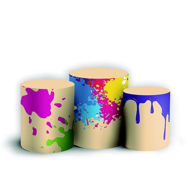 Capas Trio Cilindro Sublimado Vest Facil - Slime