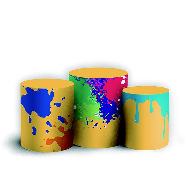 Capas Trio Cilindro Sublimado Vest Facil - Slime
