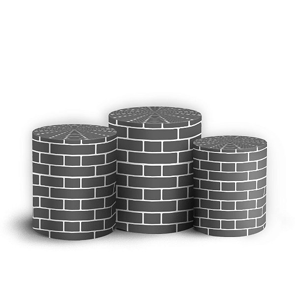 Capas Trio Cilindro Sublimado Vest Facil - Tijolo