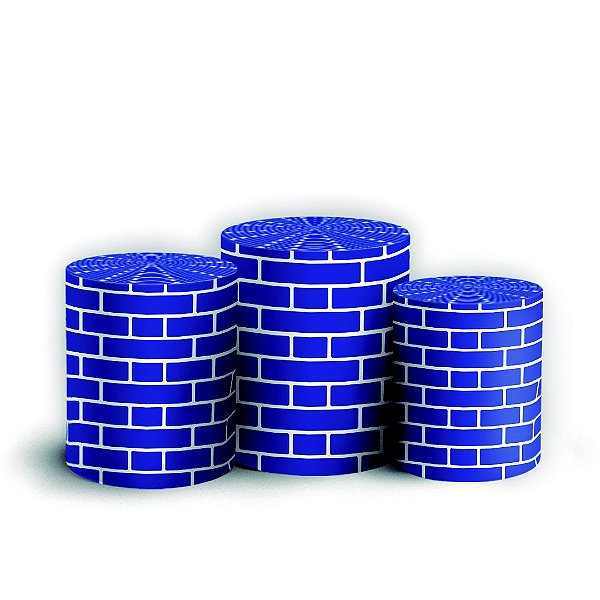 Capas Trio Cilindro Sublimado Vest Facil - Tijolos