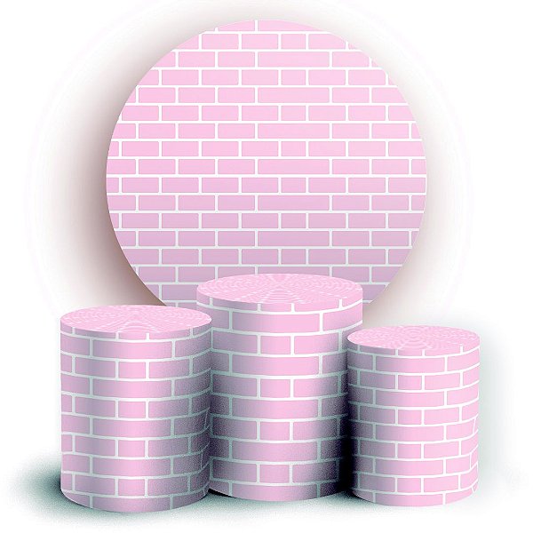 KIT Redondo e Trio - Tijolos - Sublimado 3D