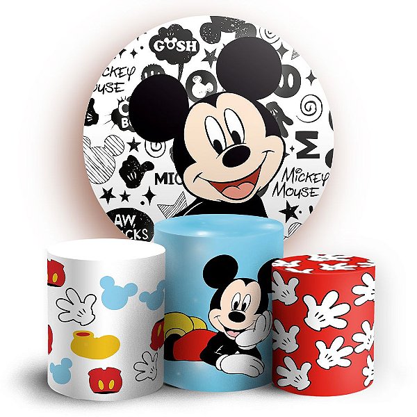 KIT Redondo e Trio - Mickey - Sublimado 3D