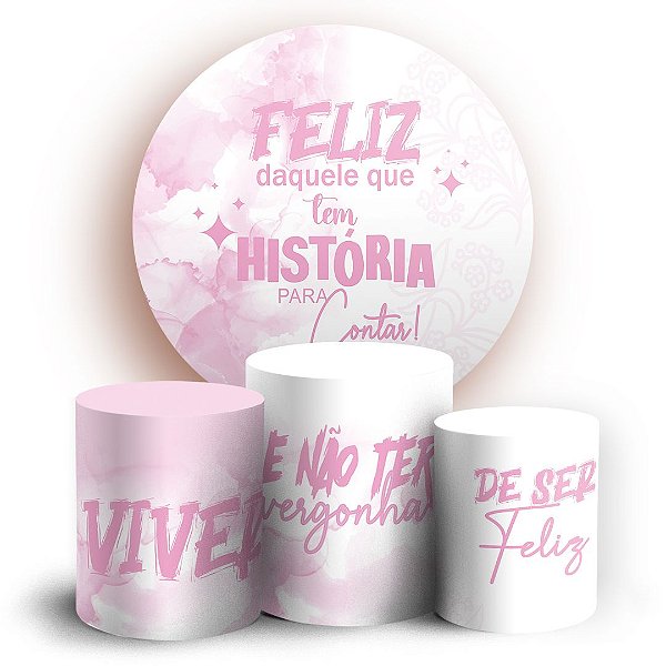 KIT Redondo e Trio - Um Brinde a Vida - Sublimado 3D