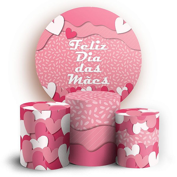 KIT Redondo e Trio - Dia das Maes - Sublimado 3D