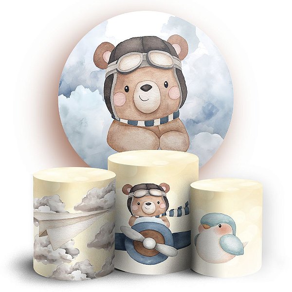 KIT Redondo e Trio - Ursos - Sublimado 3D