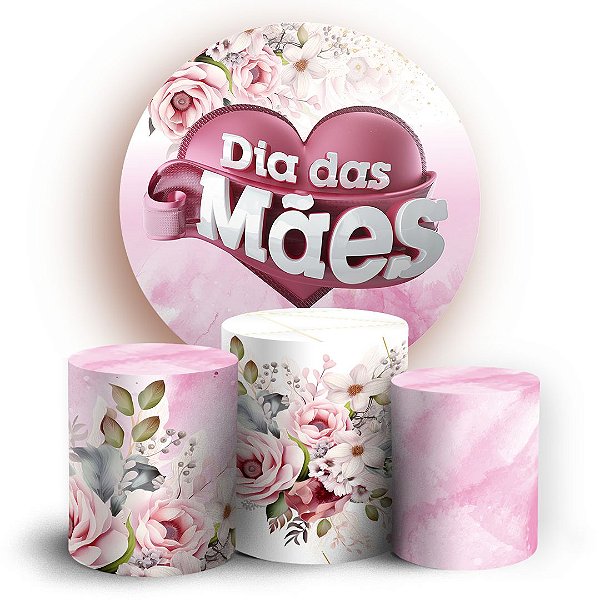 KIT Redondo e Trio - Dia das Maes - Sublimado 3D