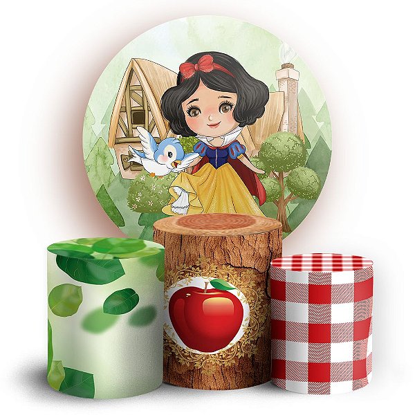 KIT Redondo e Trio - Branca de Neve - Sublimado 3D