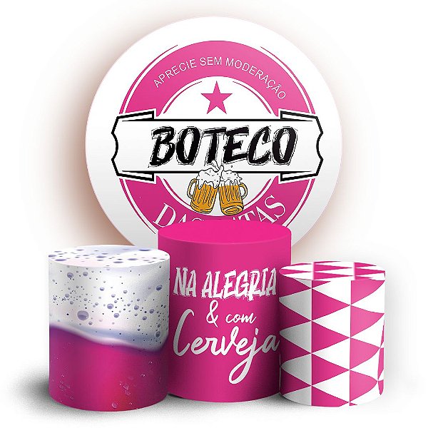 KIT Redondo e Trio - Boteco Rosa - Sublimado 3D