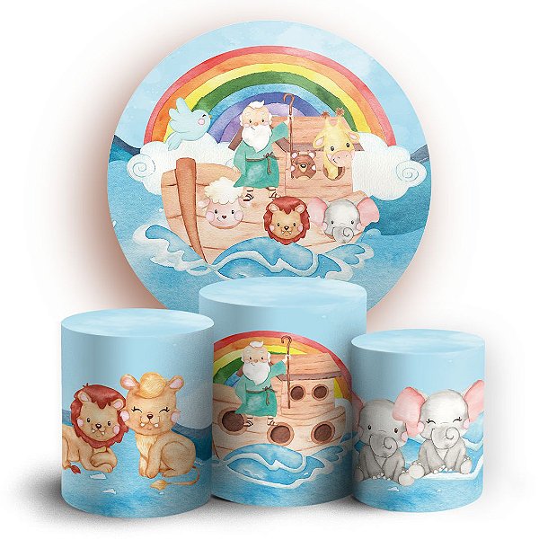 KIT Redondo e Trio - Arca de Noe - Sublimado 3D