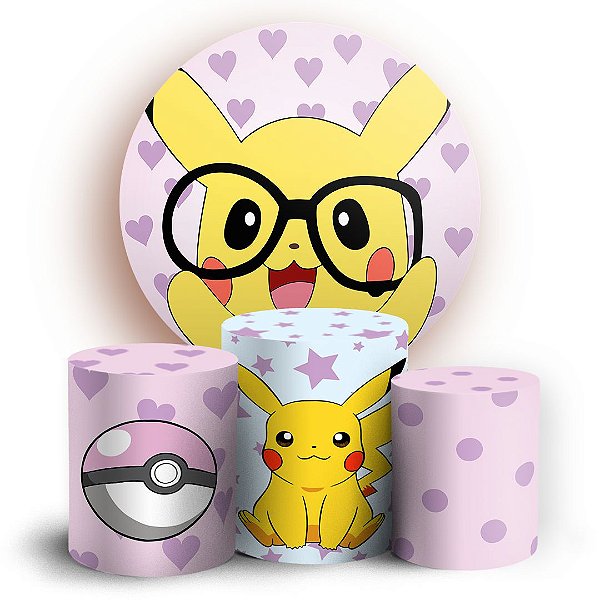 KIT Redondo e Trio - Pokemon - Sublimado 3D