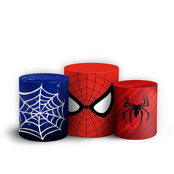 Capas Trio Cilindro Sublimado Vest Facil - Homem Aranha Baby