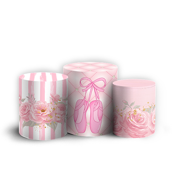 Capas Trio Cilindro Sublimado Vest Facil - Bailarina