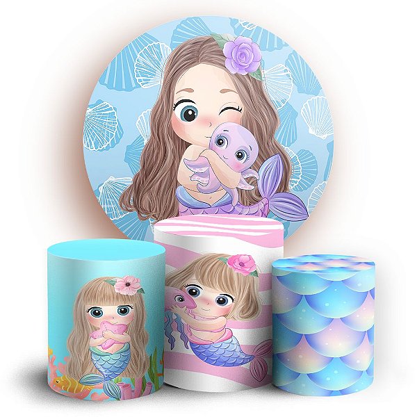 KIT Redondo e Trio - Sereia - Sublimado 3D