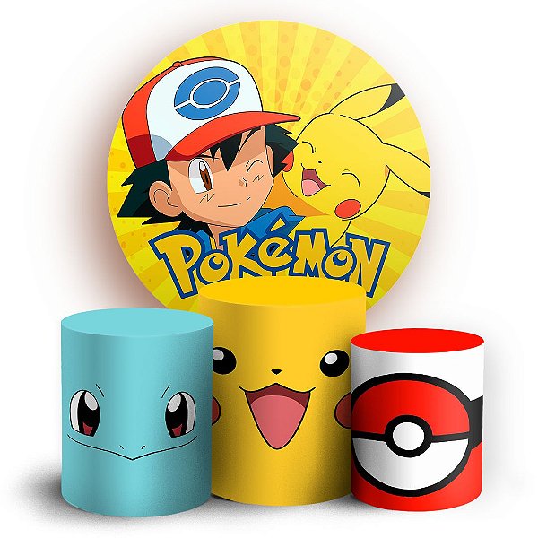 KIT Redondo e Trio - Pokemon - Sublimado 3D
