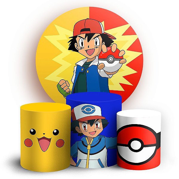 KIT Redondo e Trio - Pokemon - Sublimado 3D