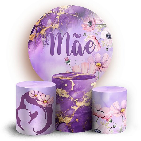 KIT Redondo e Trio - Dia Das Maes - Sublimado 3D