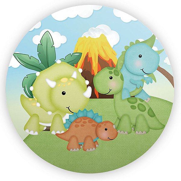 Painel Redondo - Dinossauro - Sublimado 3D