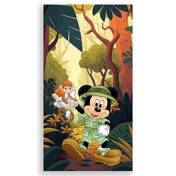 Faixa Lateral - Mickey Safari - Sublimado 3D