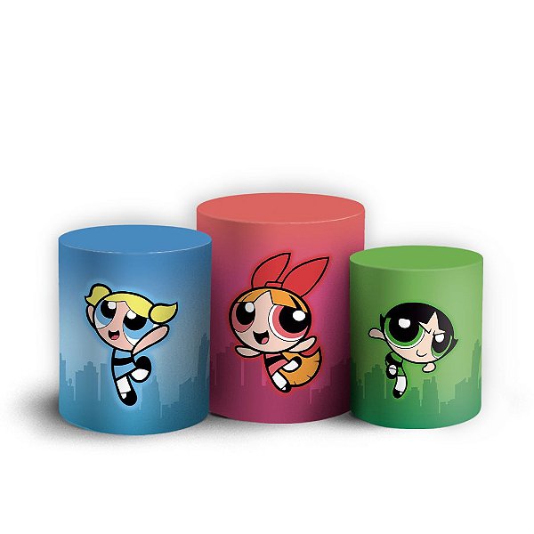 Capas Trio Cilindro Sublimado Vest Facil - As Meninas Super Poderosas