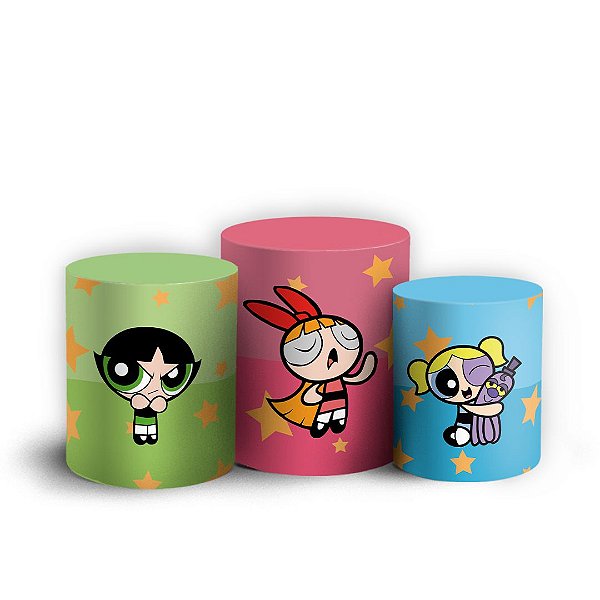 Capas Trio Cilindro Sublimado Vest Facil - As Meninas Super Poderosas