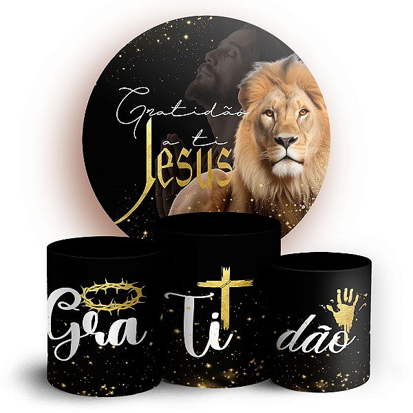 KIT Redondo e Trio - Jesus Leao De Juda - Sublimado 3D