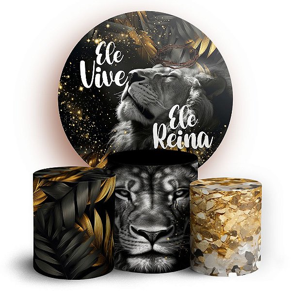 KIT Redondo e Trio - Jesus Leao De Juda - Sublimado 3D