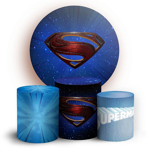 KIT Redondo e Trio - Super Man - Sublimado 3D