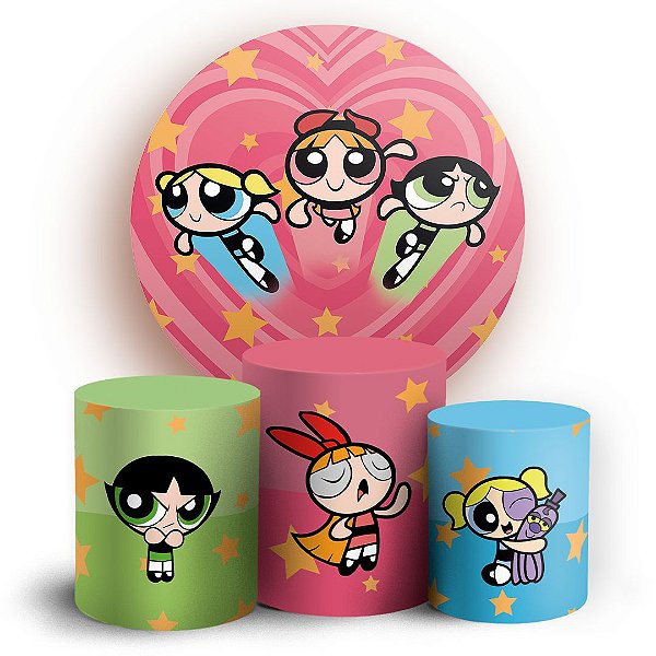 KIT Redondo e Trio - As Meninas Super Poderosas - Sublimado 3D