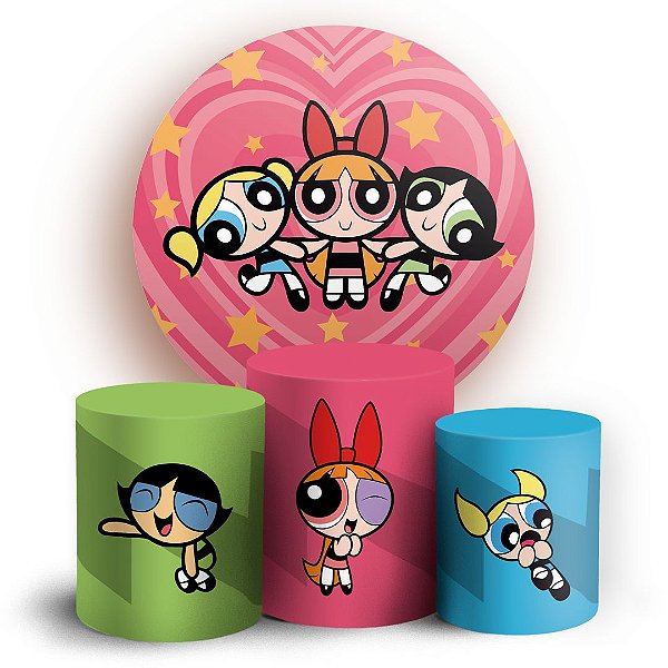 KIT Redondo e Trio - As Meninas Super Poderosas - Sublimado 3D