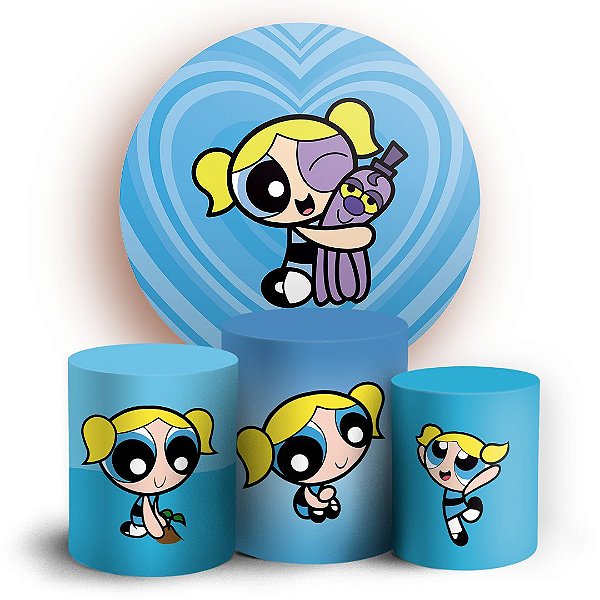KIT Redondo e Trio - As Meninas Super Poderosas Lindinha - Sublimado 3D