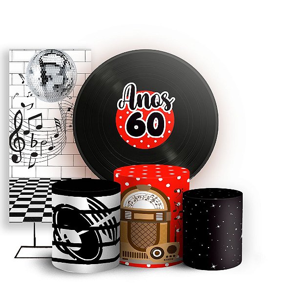 KIT Redondo Trio e Faixa - Anos 80 - Sublimado 3D