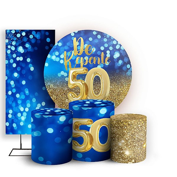 KIT Redondo Trio e Faixa - De Repente 50 - Sublimado 3D