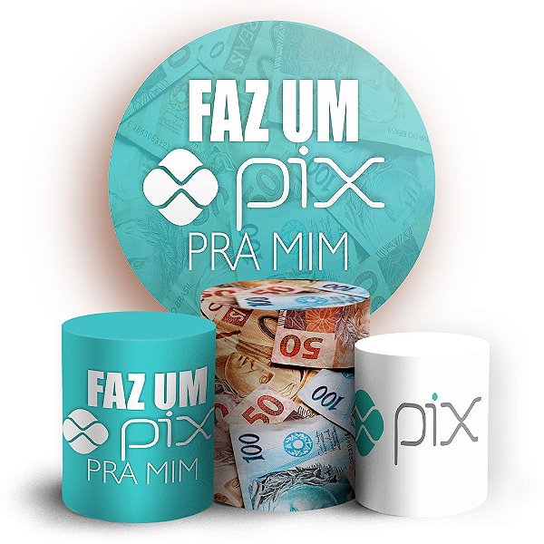 KIT Redondo e Trio - Faz O Pix - Sublimado 3D