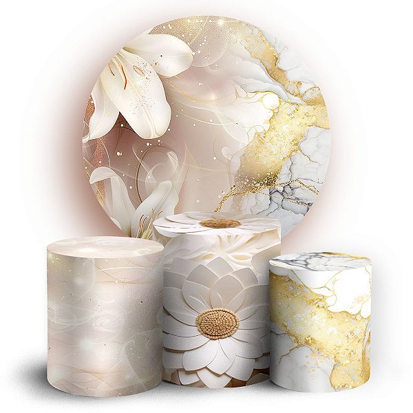 KIT Redondo e Trio - Floral - Sublimado 3D