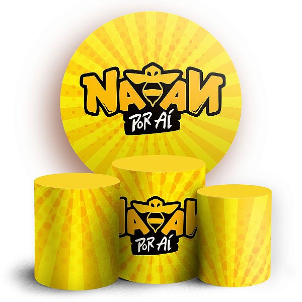 Capas Painel Redondo e Trio Cilindro Sublimado - Natan Por Ai