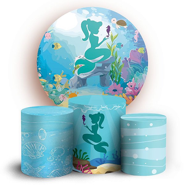 KIT Redondo e Trio - Sereia - Sublimado 3D
