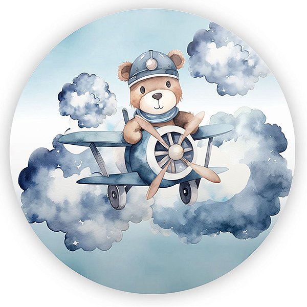 Mini Painel - Urso Azul - Sublimado 3D