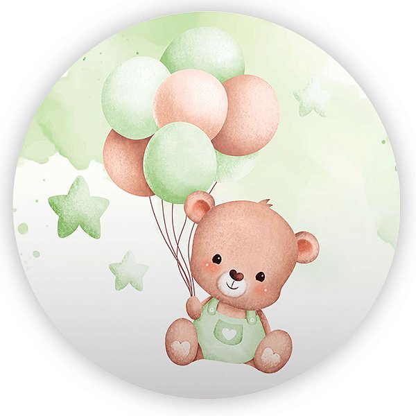 Mini Painel - Urso Verde - Sublimado 3D