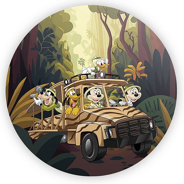 Mini Painel - Mickey Safari - Sublimado 3D