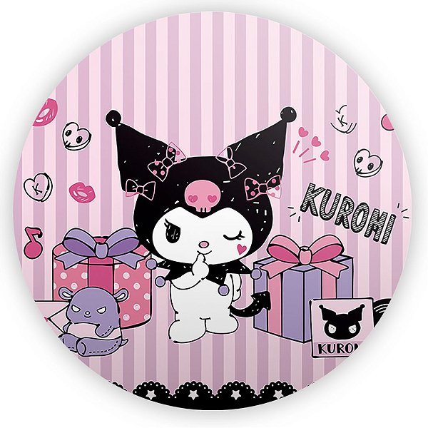 Mini Painel - Kuromi Rosa - Sublimado 3D