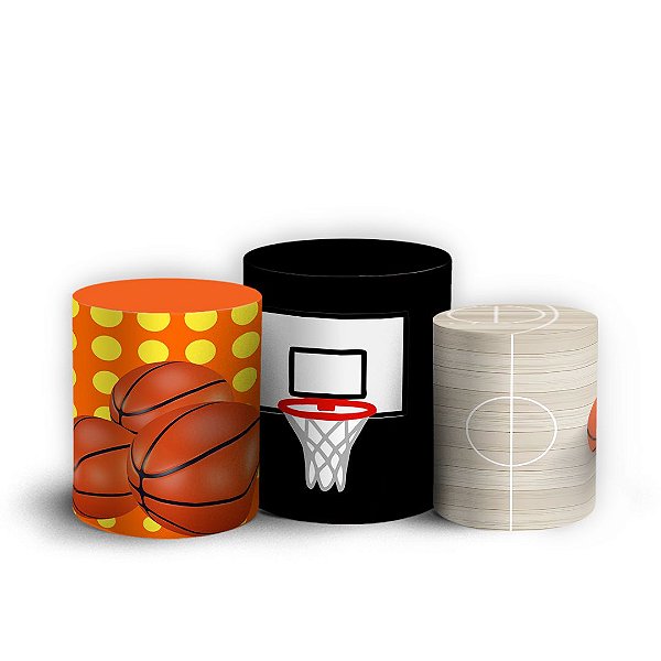 Capas Trio Cilindro Sublimado Vest Facil - Basquete