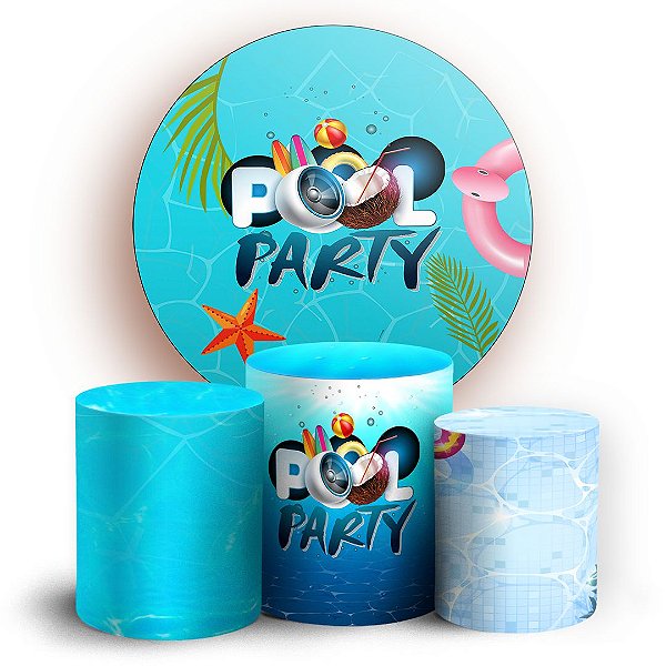 KIT Redondo e Trio - Pool Party - Sublimado 3D