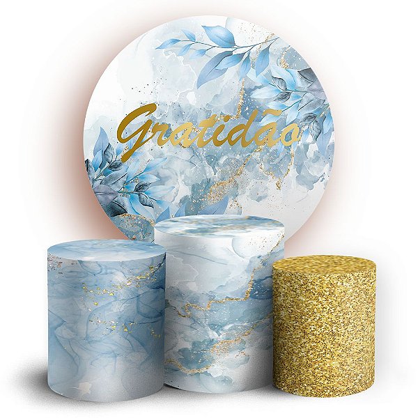 KIT Redondo e Trio - Gratidao - Sublimado 3D