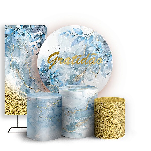 KIT Redondo Trio e Faixa - Gratidao  - Sublimado 3D