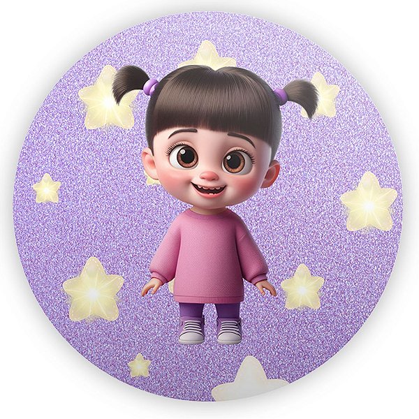 Painel Redondo - Monstros SA - Sublimado 3D