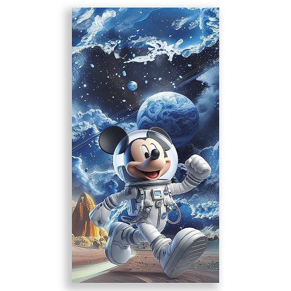 Faixa Lateral - Mickey Astronauta - Sublimado 3D