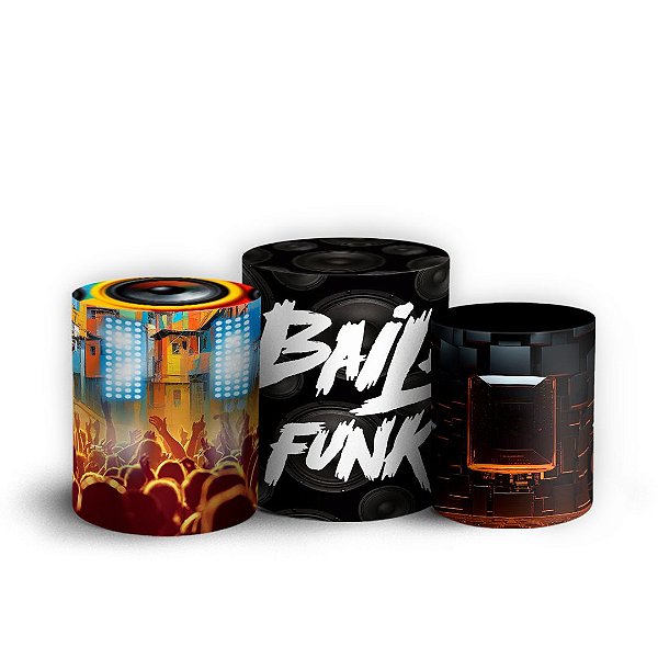 Capas Trio Cilindro Sublimado Vest Facil - Baile Funk
