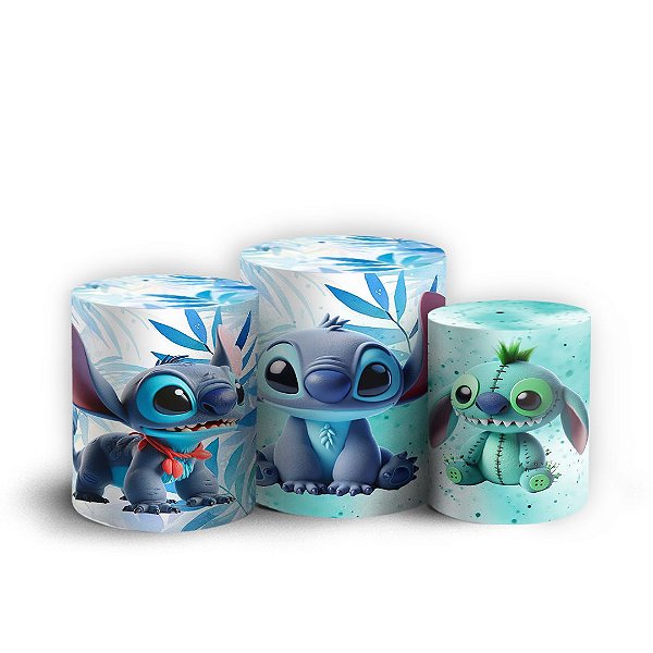 Capas Trio Cilindro Sublimado Vest Facil - Lilo E Stitch